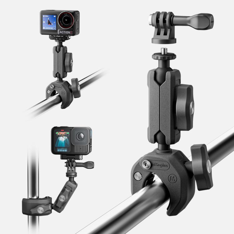 aMagisn HM10 For Insta360, DJI, GoPro Cameras Metal Arm Clamp Holder Cycling Clamp Bracket - free shipping - PMC TechLife - Order now!