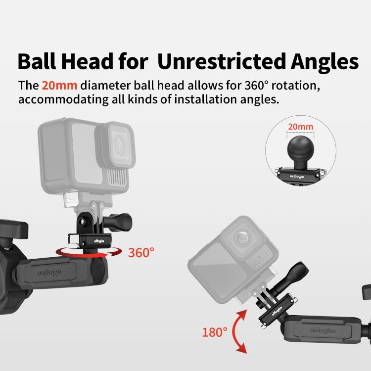 aMagisn HM10 For Insta360, DJI, GoPro Cameras Metal Arm Clamp Holder Cycling Clamp Bracket - free shipping - PMC TechLife - Order now!