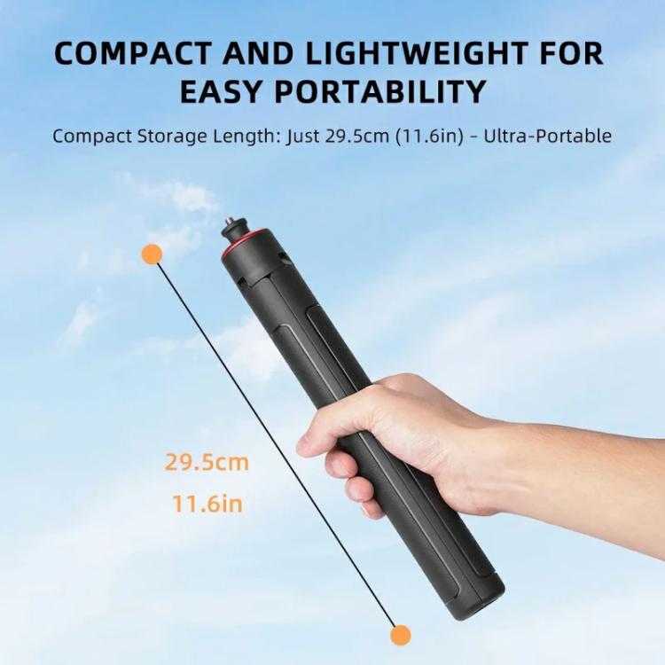 Flymile 1.4m Extendable Selfie Stick Tripod For Action Cameras One-Button Quick Setup Monopod With Wide-Angle View - free shipping - PMC TechLife - Order now!