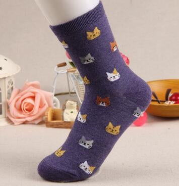 Animal Cartoon Cat Lovely for Women Cotton Socks(3) - Tube Socks by PMC Jewellery | Online Shopping South Africa | PMC Jewellery