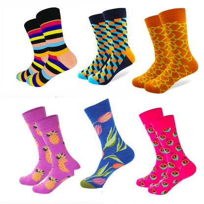 Funny Cute Happy Socks Womens Men Print Casual Harajuku Socks( Square) - Tube Socks by PMC Jewellery | Online Shopping South Africa | PMC Jewellery