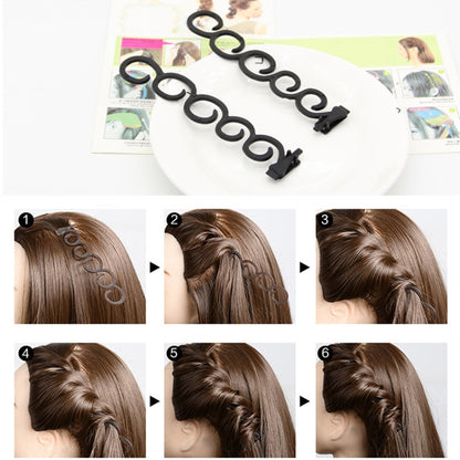 Elegance Hair Braider Flower Magic Hair Clip Queue Twist Plait Hairstyle Styling Accessories,Size:13.5x2.5cm(Black) - Hair Trimmer by PMC Jewellery | Online Shopping South Africa | PMC Jewellery