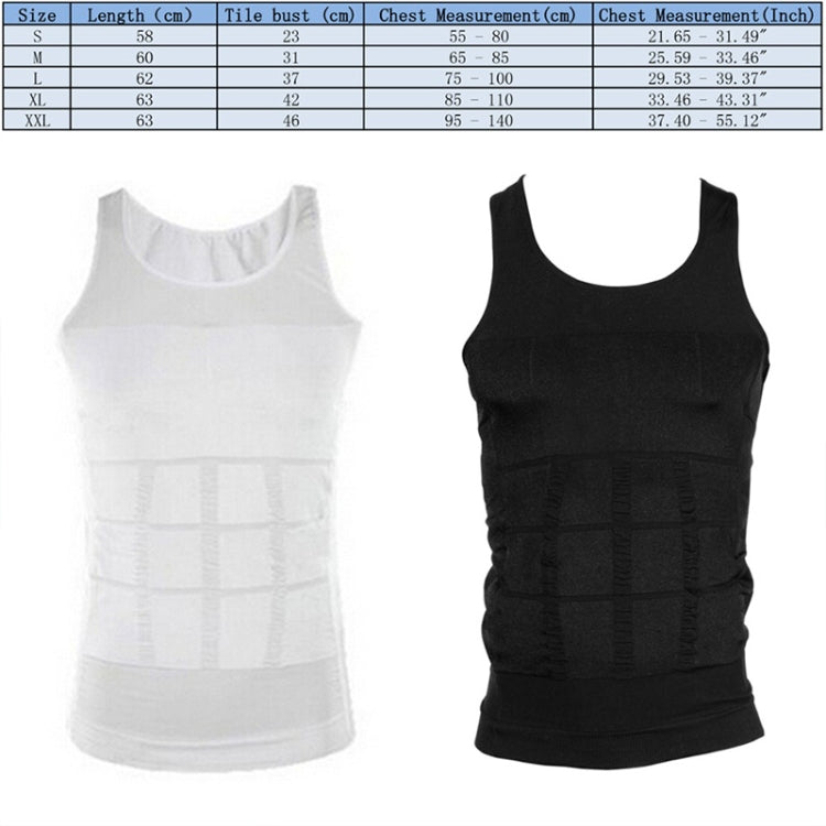 Men Slimming Body Shaper Vest Underwear, Size: L(White) -  by PMC Jewellery | Online Shopping South Africa | PMC Jewellery