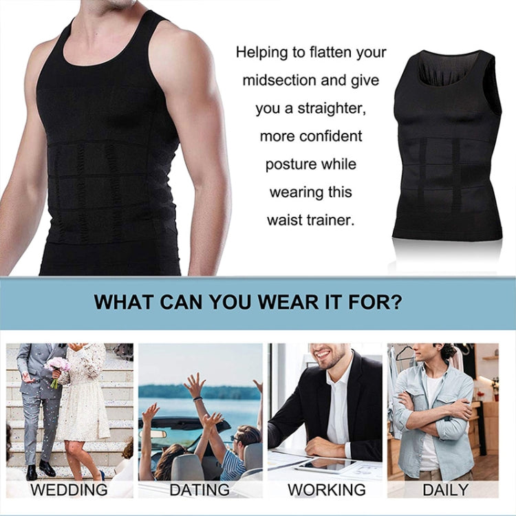 Men Slimming Body Shaper Vest Underwear, Size: M(Black) -  by PMC Jewellery | Online Shopping South Africa | PMC Jewellery