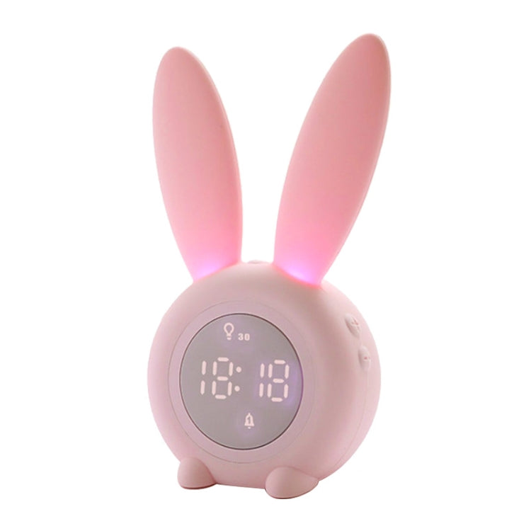 Cute Rabbit Silicone Induction Small Alarm Clock(Pink) - Novelty Clock by PMc TechLife | Online Shopping South Africa | PMc TechLife | Buy Now Pay Later Mobicred