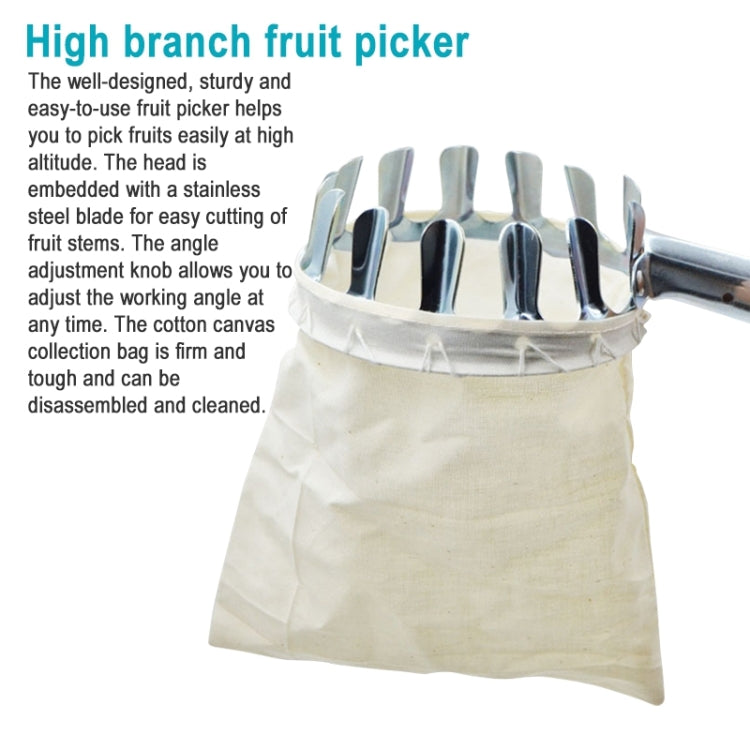 Metal Fruit Picker Convenient Fabric Orchard Gardening Apple Peach High Tree Picking Tools - free shipping - PMC TechLife - Order now!
