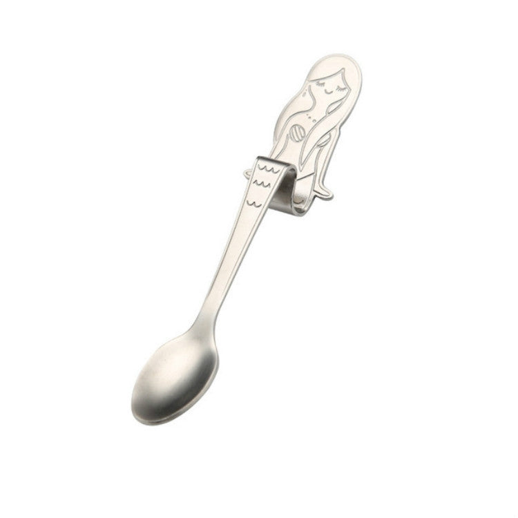 Creative Coffee Spoon Mermaid Shape Handle Spoons Flatware Drinking Tools, Color:True Color - Coffee Tools by PMC TechLife | Online Shopping South Africa | PMC TechLife