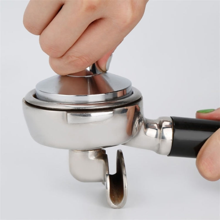 Stainless Steel Solid Wood Handle Integrated Coffee Powder, Specification:57.5mm, Color:Aluminum Integration - free shipping - PMC TechLife - Order now!