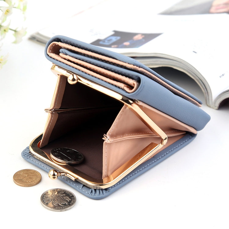 Short Wllet Lady Small Wallet Multi-Card Three Fold(Purple) - Wallets by PMC TechLife | Online Shopping South Africa | PMC TechLife