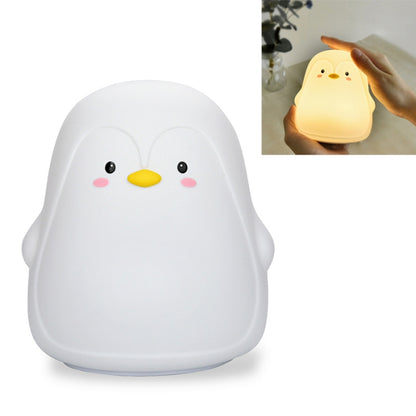 Penguin Silicone Pat Night Light Children Bedside Atmosphere Lamp(White) - Night Lights by PMC Jewellery | Online Shopping South Africa | PMC Jewellery