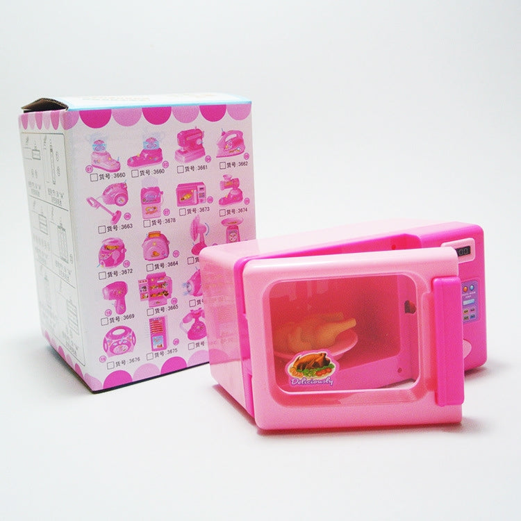 Children Mini Cute Microwave Oven Pretend Role Play Toy Educational for Kids Kitchen Toys(Pink) - Pretend Play Toys by PMC Jewellery | Online Shopping South Africa | PMC Jewellery