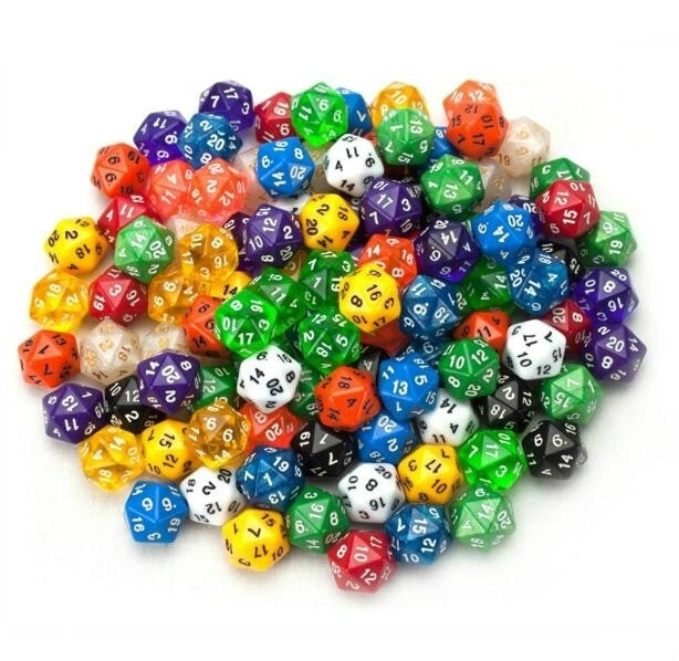 50 PCS Polyhedron Outdoor Bar Family Party Game Dice Board Game Accessories(Random Color Dlivery) - Gambling by PMC Jewellery | Online Shopping South Africa | PMC Jewellery