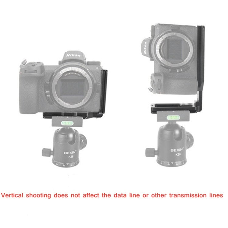 BEXIN for Nikon Z7 / Z6 Push-Pull Type Aluminum Alloy Vertical Shoot Quick Release L Plate Bracket Base Holder - free shipping - PMC TechLife - Order now!