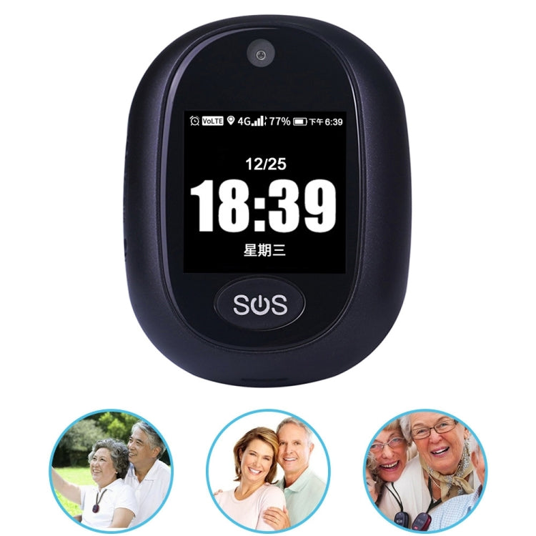 REACHFAR RF-V45-B Mini Touch Screen GPS Smart Tracker Pendant, Support SOS / Camera / Health Management / Video Calling / 4G LTE, For North America / South America (Black) - free shipping - PMC TechLife - Order now!