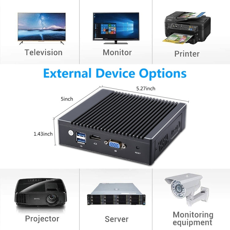 K660G4 Windows and Linux System Mini PC, Intel Celeron Processor N2840 Quad-Core 2M Cache,1.83GHz, up to 2.25GHz, 8GB RAM + 128GB SSD, US Plug - Windows Mini PCs by PMc TechLife | Online Shopping South Africa | PMc TechLife | Buy Now Pay Later Mobicred
