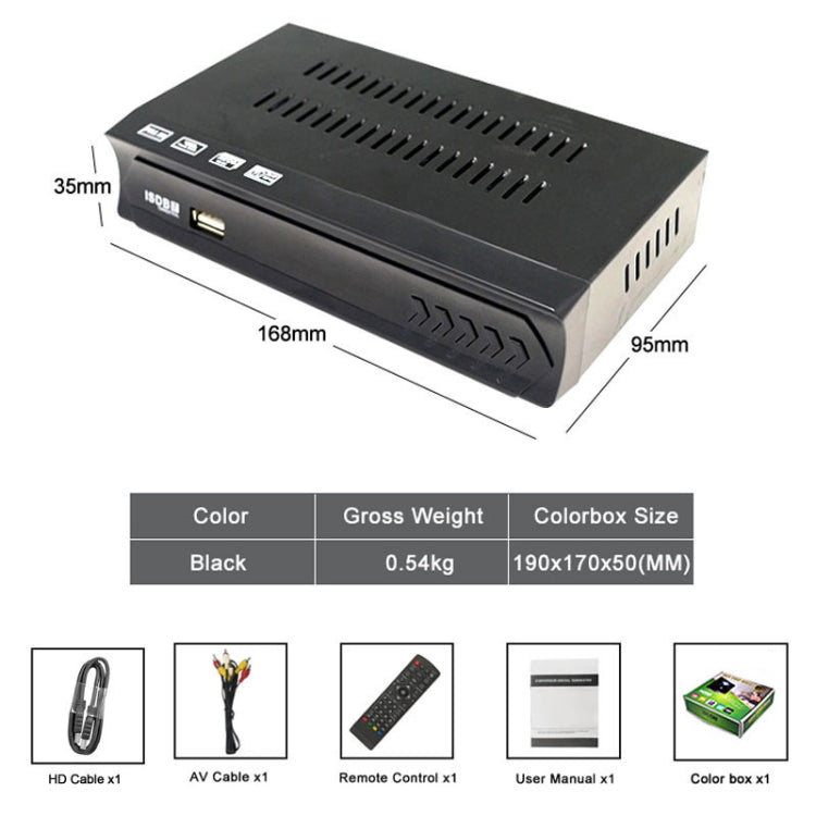 ISDB-T Satellite TV Receiver Set Top Box with Remote Control, For South America, Philippine(US Plug) - DVB-T & Analog Solutions by PMC Jewellery | Online Shopping South Africa | PMC Jewellery | Buy Now Pay Later Mobicred