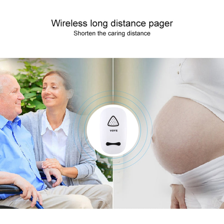 VOYE V025F Home Music Remote Control Wireless Doorbell with 38 Polyphony Sounds, US Plug(White) - Wireless Doorbell by VOYE | Online Shopping South Africa | PMc TechLife | Buy Now Pay Later Mobicred