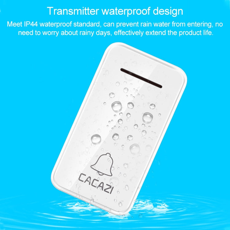 CACAZI FA8 Self-Powered Wireless Doorbell, EU Plug(Black) - free shipping - PMC TechLife - Order now!