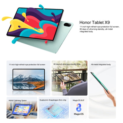 Honor Pad X9 WiFi Tablet PC, 11 inch 6GB+128GB MagicOS 8.0 Qualcomm Snapdragon 680 Octa Core (Grey) - Huawei by Huawei | Online Shopping South Africa | PMC Jewellery | Buy Now Pay Later Mobicred