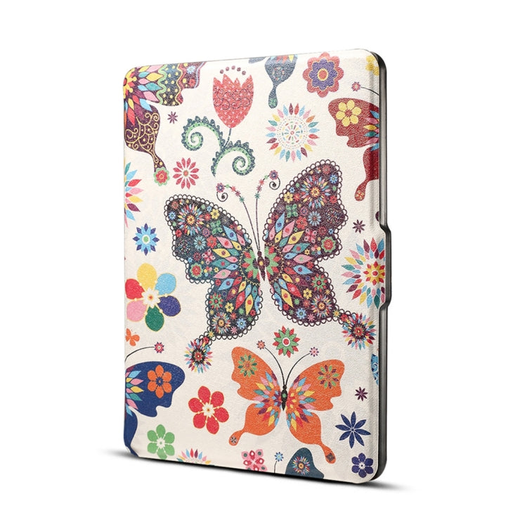 Colors Butterfly Print Horizontal Flip PU Leather Protective Case for Amazon Kindle Paperwhite 1 & 2 & 3 with Sleep / Wake-up - Amazon by PMC Jewellery | Online Shopping South Africa | PMC Jewellery