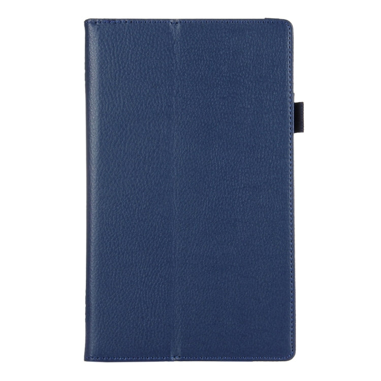 For Amazon Kindle Fire HD8 (2017) Litchi Texture Horizontal Flip Leather Case with Holder(Dark Blue) - Amazon by PMC Jewellery | Online Shopping South Africa | PMC Jewellery