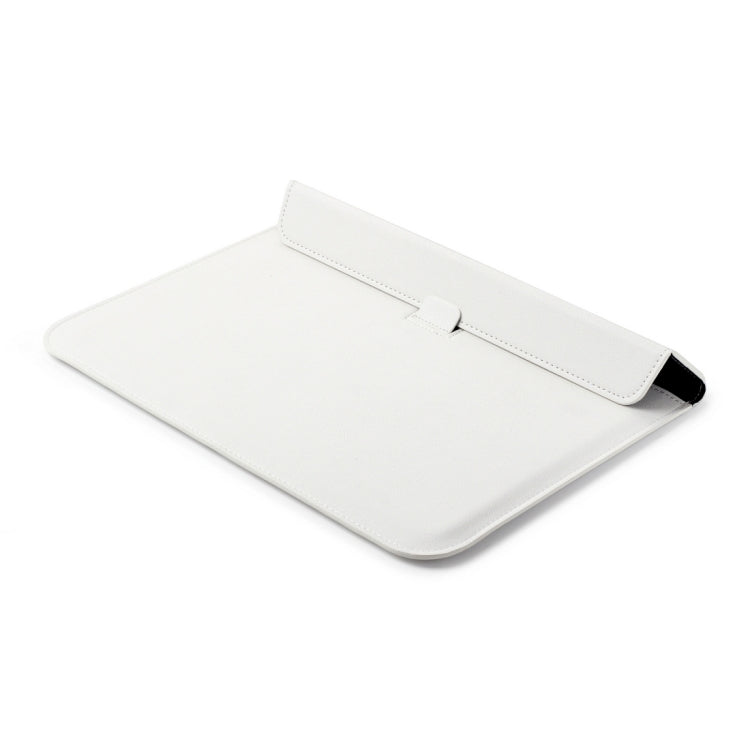 Universal Envelope Style PU Leather Case with Holder for Ultrathin Notebook Tablet PC 15.4 inch, Size: 39x28x1.5cm(White) - 15 inch by PMC TechLife | Online Shopping South Africa | PMC TechLife | Buy Now Pay Later Mobicred