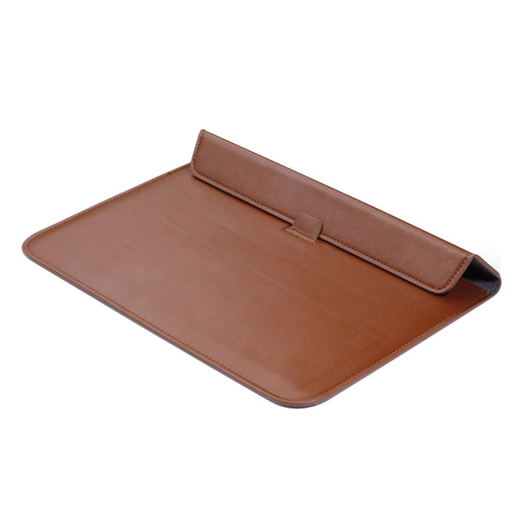 Universal Envelope Style PU Leather Case with Holder for Ultrathin Notebook Tablet PC 15.4 inch, Size: 39x28x1.5cm(Brown) - 15 inch by PMC TechLife | Online Shopping South Africa | PMC TechLife | Buy Now Pay Later Mobicred