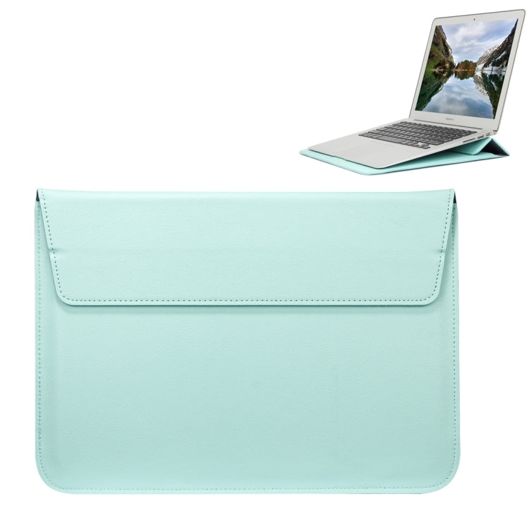 Universal Envelope Style PU Leather Case with Holder for Ultrathin Notebook Tablet PC 13.3 inch, Size: 35x25x1.5cm(Mint Green) - free shipping - PMC TechLife - Order now!