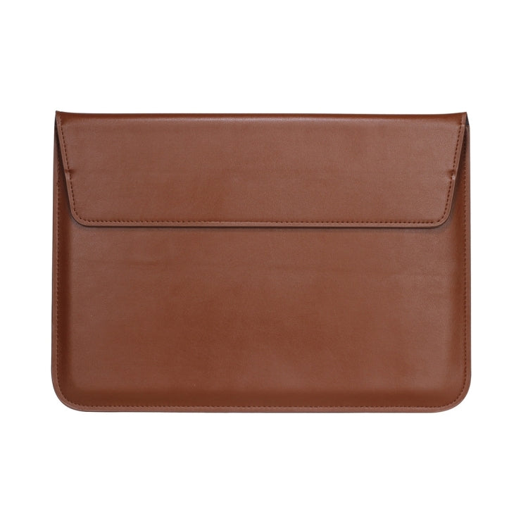 Universal Envelope Style PU Leather Case with Holder for Ultrathin Notebook Tablet PC 13.3 inch, Size: 35x25x1.5cm(Brown) - 13 inch by PMC TechLife | Online Shopping South Africa | PMC TechLife | Buy Now Pay Later Mobicred