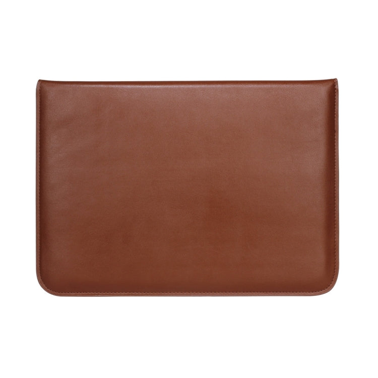 Universal Envelope Style PU Leather Case with Holder for Ultrathin Notebook Tablet PC 13.3 inch, Size: 35x25x1.5cm(Brown) - 13 inch by PMC TechLife | Online Shopping South Africa | PMC TechLife | Buy Now Pay Later Mobicred