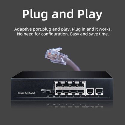 COMFAST CF-SG181P 10 Port Gigabit POE Ethernet Switch 20Gbps Backplane Bandwidth Monitoring - Network Hubs by COMFAST | Online Shopping South Africa | PMC Jewellery | Buy Now Pay Later Mobicred