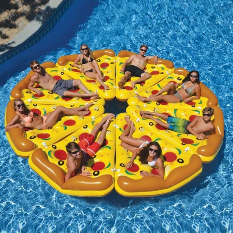 Inflatable Pizza Slice Shaped Floating Mat Swimming Ring, Inflated Size: 180 x 130cm - Swimming Rings by PMC Jewellery | Online Shopping South Africa | PMC Jewellery