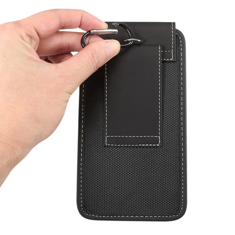 Universal Hanging Waist Oxford Cloth Case for 6.4-6.5 inch Mobile Phones, with Carabiner(Black) - Xiaomi Cases by PMC Jewellery | Online Shopping South Africa | PMC Jewellery