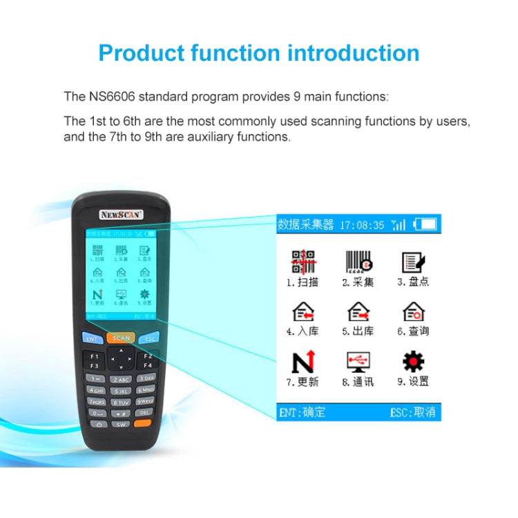 NEWSCAN NS6606T Two-dimensional Image Wireless Barcode Scanner Collector - free shipping - PMC Jewellery - Order now!