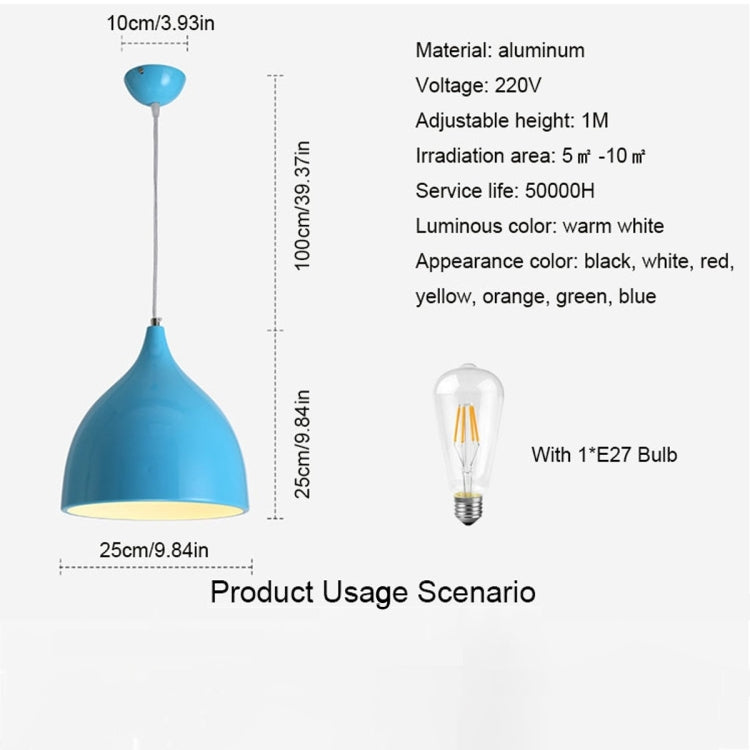 Restaurant Chandelier Simple Modern Single-head Dining Table Lamp Fashion Aisle Living Room Bar (Orange) - Celling Lights & Chandeliers by YWXLight | Online Shopping South Africa | PMc TechLife | Buy Now Pay Later Mobicred