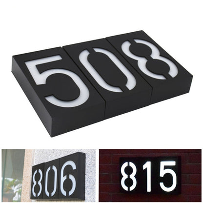 0.36W Solar Powered Wall Mount 6 LEDs Lighting Doorplate Lamp House Number Porch Lights with Solar Pannel(1) - With Solar Panel by YWXLight | Online Shopping South Africa | PMC Jewellery