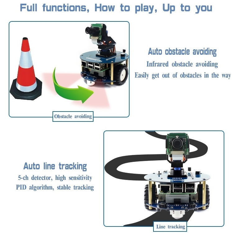 Waveshare AlphaBot2 robot building kit for Raspberry Pi 3 Model B - Modules Expansions Accessories by PMc TechLife | Online Shopping South Africa | PMc TechLife | Buy Now Pay Later Mobicred