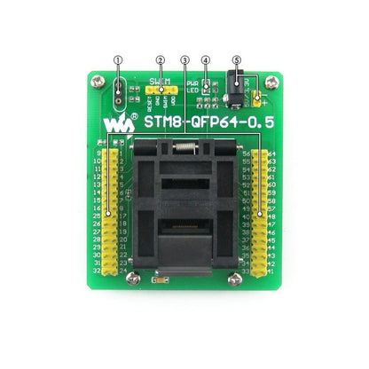 Waveshare STM8-QFP64-0.5, Programmer Adapter - MCU Tools by Waveshare | Online Shopping South Africa | PMC Jewellery | Buy Now Pay Later Mobicred