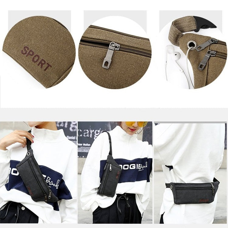 Cavans Single Shoulder Bag Waist Bag Chest Bag Messenger Bag (Black) - Single-shoulder Bags by PMC Jewellery | Online Shopping South Africa | PMC Jewellery