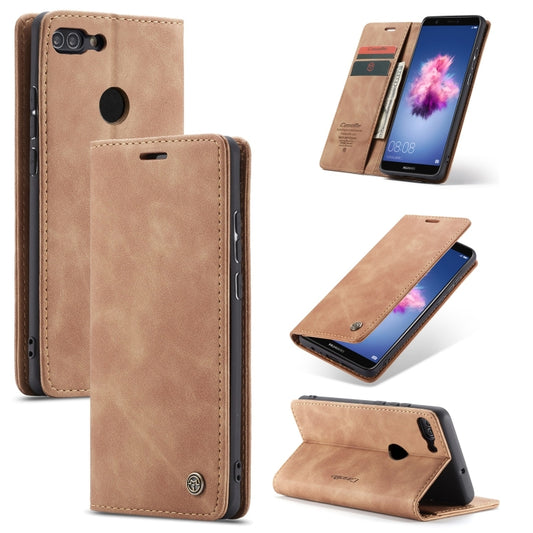 CaseMe Multifunctional Retro Frosted Horizontal Flip Leather Case for Huawei P Smart / Enjoy 7S /  Honor 9 Lite, with Card Slots & Holder & Wallet(Brown) - Honor Cases by CaseMe | Online Shopping South Africa | PMC Jewellery | Buy Now Pay Later Mobicred