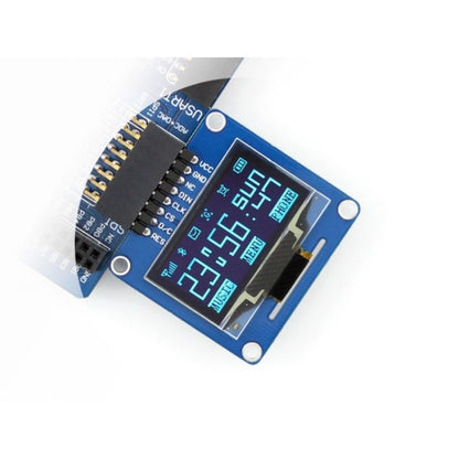 Waveshare 1.3 inch 128*64 OLED(A), SPI/I2C interfaces, Curved Horizontal Pinheader - Modules Expansions Accessories by Waveshare | Online Shopping South Africa | PMC Jewellery | Buy Now Pay Later Mobicred