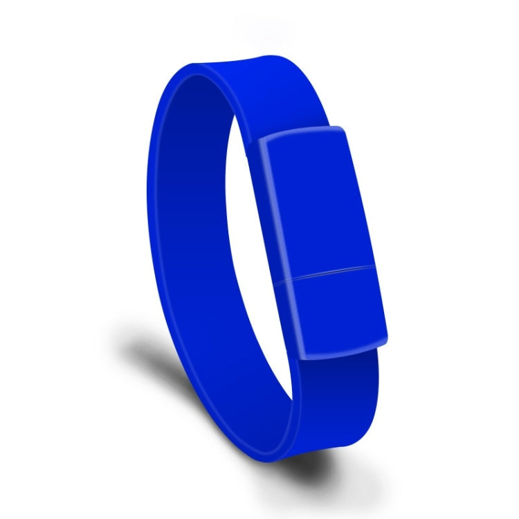 MicroDrive 128GB USB 2.0 Fashion Bracelet Wristband U Disk (Blue) - USB Flash Drives by MicroDrive | Online Shopping South Africa | PMC Jewellery | Buy Now Pay Later Mobicred