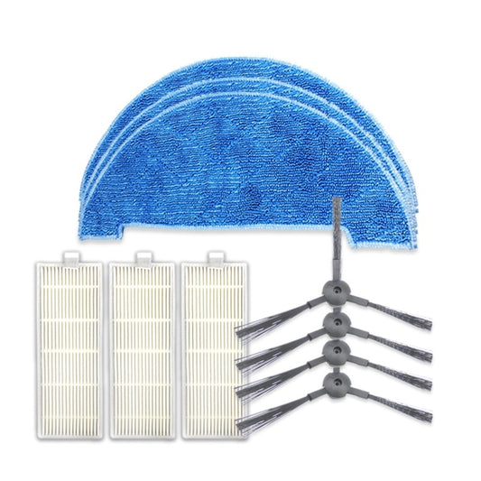 XI295 2 Pairs K614 Side Brushes + 3 PCS K636 Rags + 3 PCS I207 Filters for ILIFE A4 - For ILIFE Accessories by PMC Jewellery | Online Shopping South Africa | PMC Jewellery | Buy Now Pay Later Mobicred