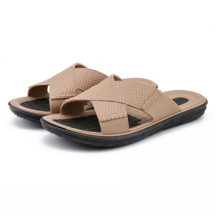 Casual Fashion Beach Sandals Slippers for Men (Color:Khaki Size:41) - Flip Flops by PMC Jewellery | Online Shopping South Africa | PMC Jewellery