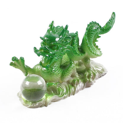 Color Changing Lucky Jade Dragon Shape Resin Kungfu Tea Accessories Tea Pet(Green) - Tea Clips by PMC Jewellery | Online Shopping South Africa | PMC Jewellery