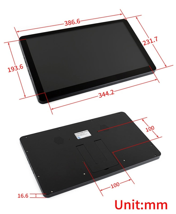 Waveshare 15.6 inch 1920x1080 IPS HDMI LCD (H) Capacitive Touch Screen with Case - free shipping - PMC TechLife - Order now!
