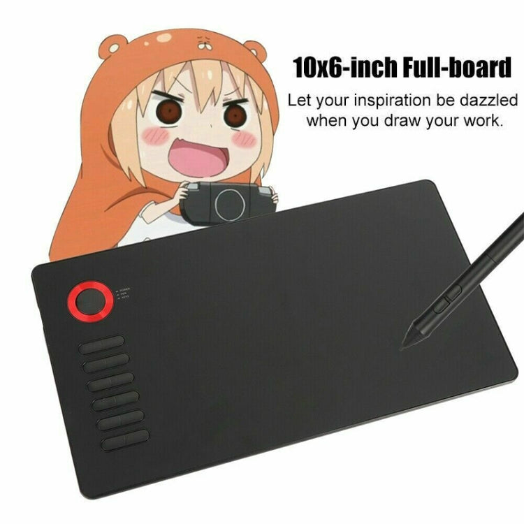 VEIKK A15 10x6 inch 5080 LPI Smart Touch Electronic Graphic Tablet, with Type-C Interface(Red) - free shipping - PMC TechLife - Order now!