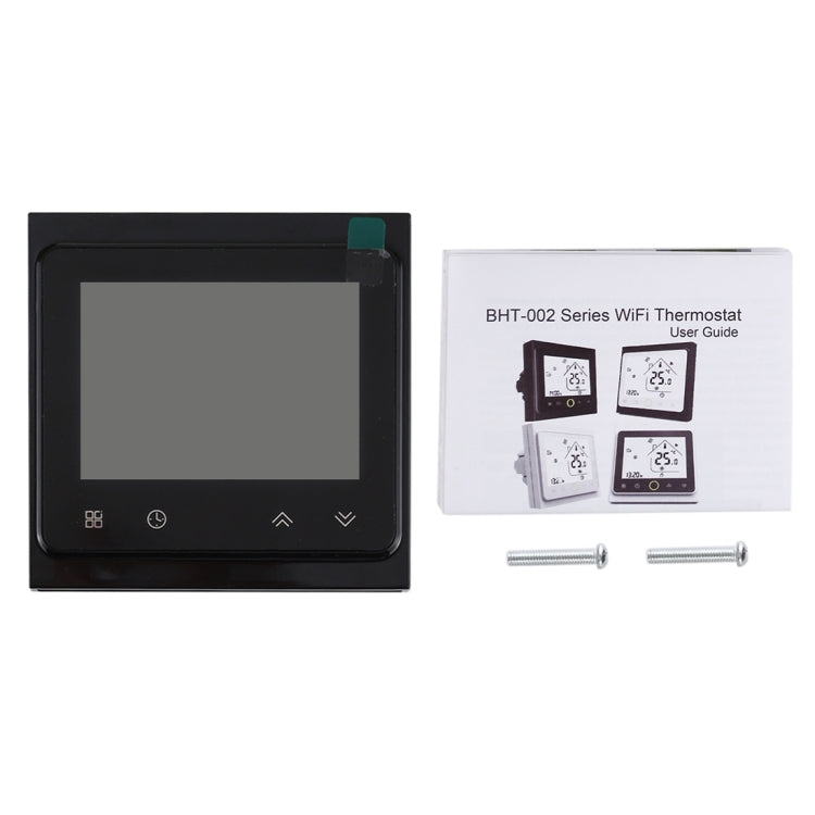 BHT-002GALW 3A Load Water Heating Type LCD Digital Heating Room Thermostat with Time Display, WiFi Control(Black) - Indoor Thermometer by PMC TechLife | Online Shopping South Africa | PMC TechLife