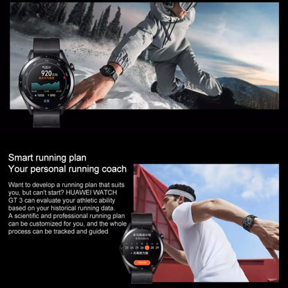 HUAWEI WATCH GT 3 Smart Watch 42mm Rubber Wristband, 1.32 inch AMOLED Screen, Support Heart Rate Monitoring / GPS / 7-days Battery Life / NFC(Black) - Wearable Devices by Huawei | Online Shopping South Africa | PMC Jewellery | Buy Now Pay Later Mobicred