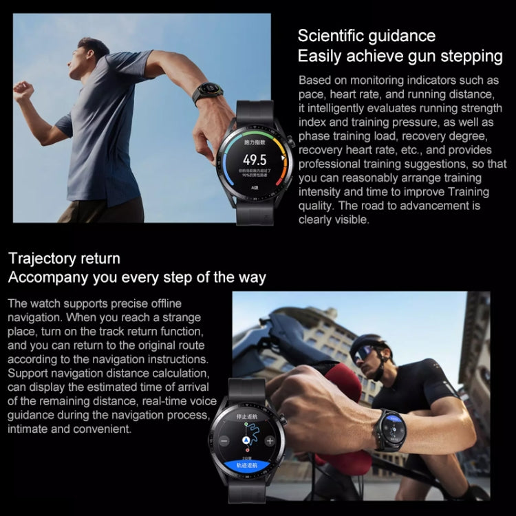 HUAWEI WATCH GT 3 Smart Watch 42mm Rubber Wristband, 1.32 inch AMOLED Screen, Support Heart Rate Monitoring / GPS / 7-days Battery Life / NFC(Black) - Wearable Devices by Huawei | Online Shopping South Africa | PMC Jewellery | Buy Now Pay Later Mobicred